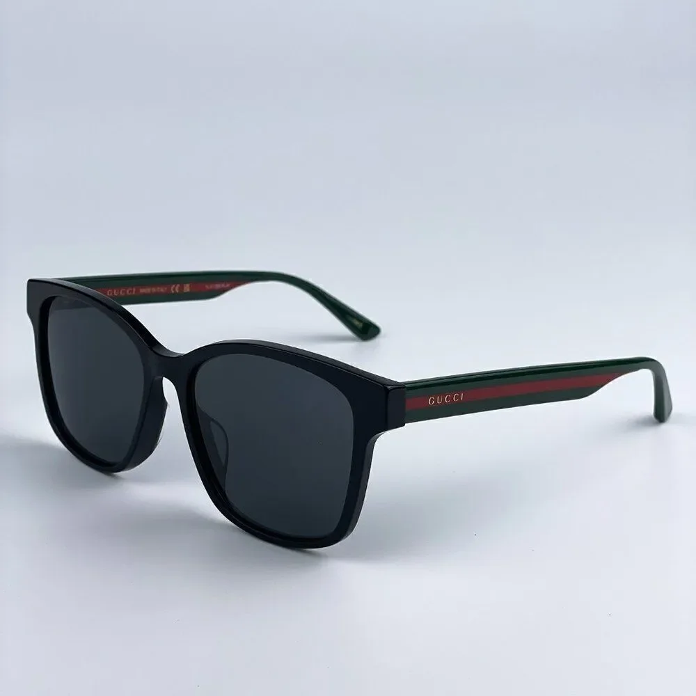 SALE! NEW Gucci GG0417SK 001 Black Multicolour Grey Oval Unisex Sunglasses